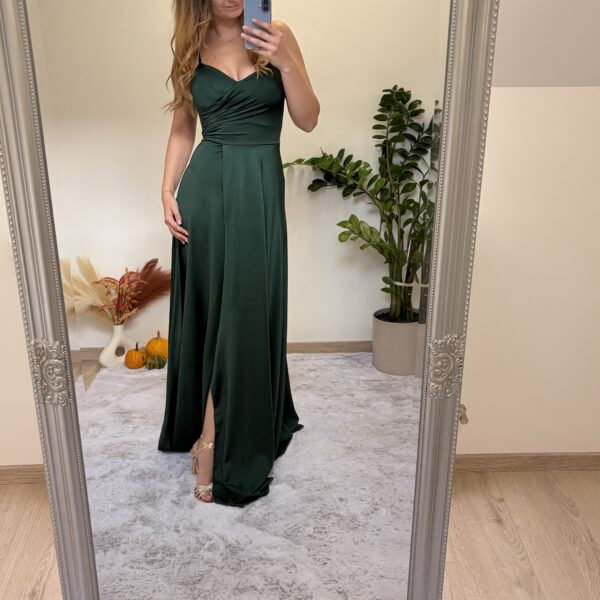 "Flora" hosszú elegáns ruha - zöld