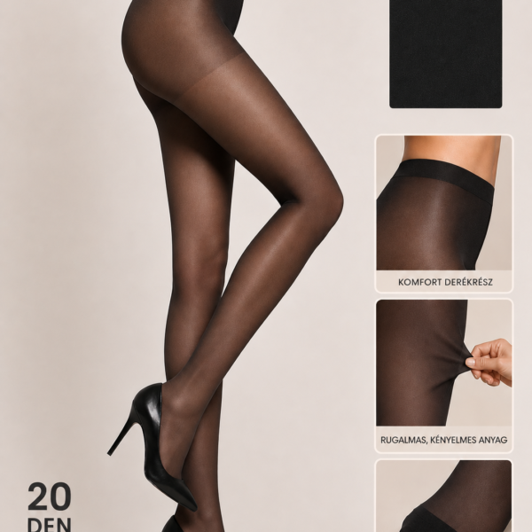 “Calzelady” - Nero női harisnya - 20 den, fekete